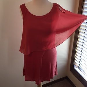 Anthropologie Flower Shoulder Top