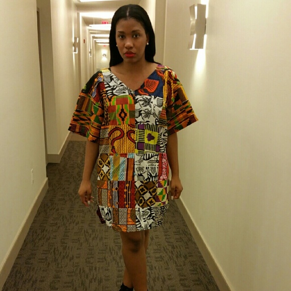 Beautiful Patchwork African print dress made by me