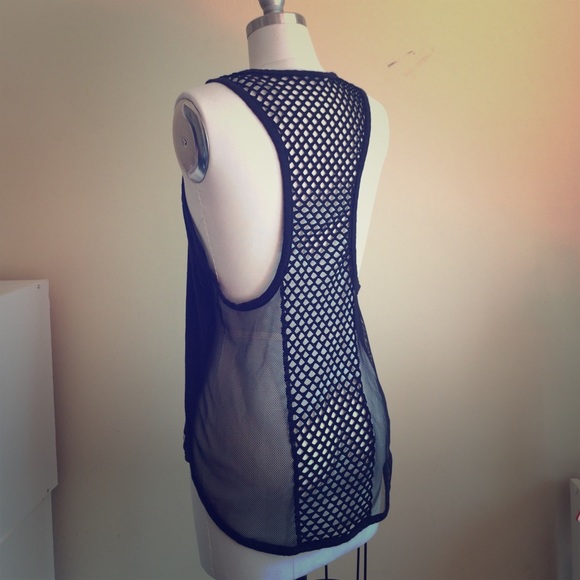 VSX Sport black mesh mix tank- M