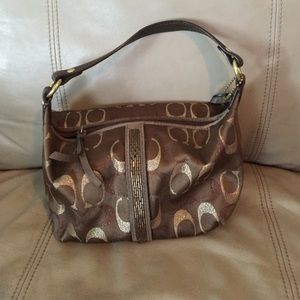 Gorgeous brown and gold Coach purse