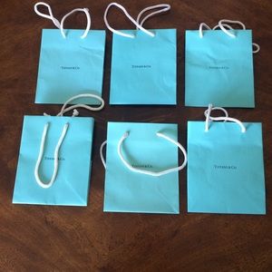 Lot of 6 Tiffany Shopping Bags