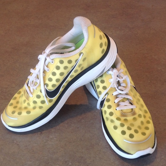 Yellow Nike shoes