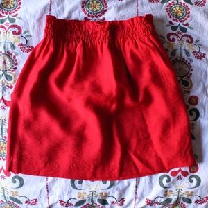 J. Crew red elastic band skirt size 2