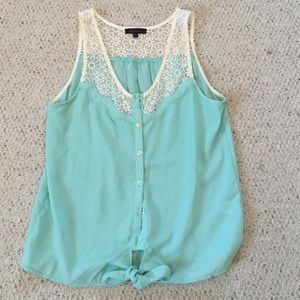Mint Chiffon Tank!