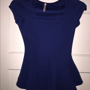 Royal blue peplum