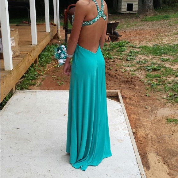 Turquoise prom dress