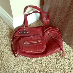 Authentic*** L.A.M.B. Handbag, Burgundy