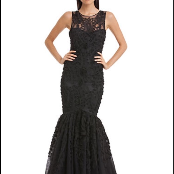 JS Collections Black Mermaid Gown
