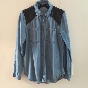 Denim button up
