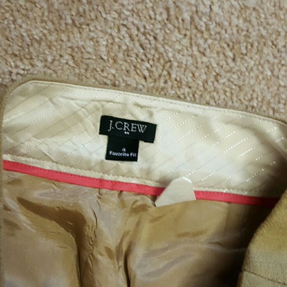 J CREW Wool Camel Cuffed Pants Size 4 - Picture 3 of 4