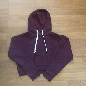 Maroon cropped hoodie