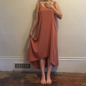 Hi low dusty rose maxi dress