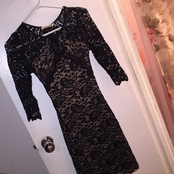 Gilbergilmore Black and beige mesh dress - Picture 3 of 4