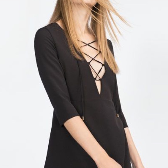 Zara black open front skirt - Picture 3 of 4