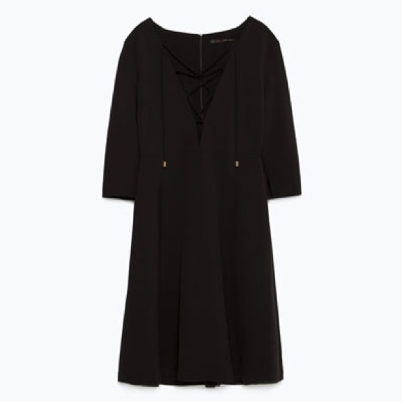 Zara black open front skirt - Picture 4 of 4