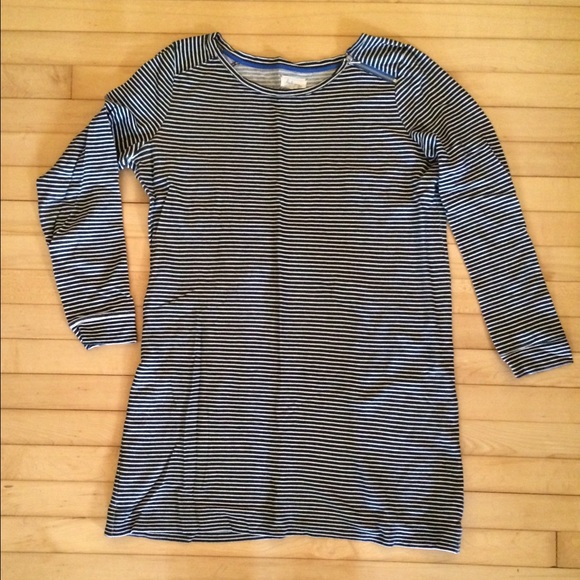 Sweatshirt Dress, AT striped tee & striped skirt