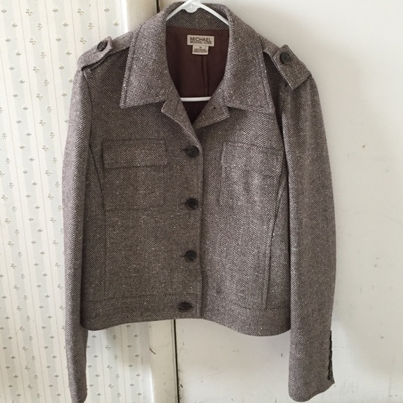 Michael Kors Brown Tweed Jacket/Blazer
