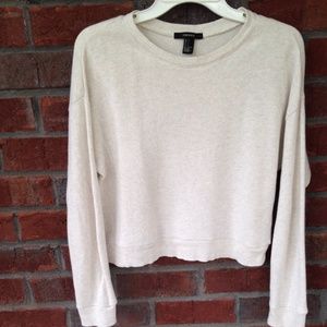 cream cropped sweatshirt!