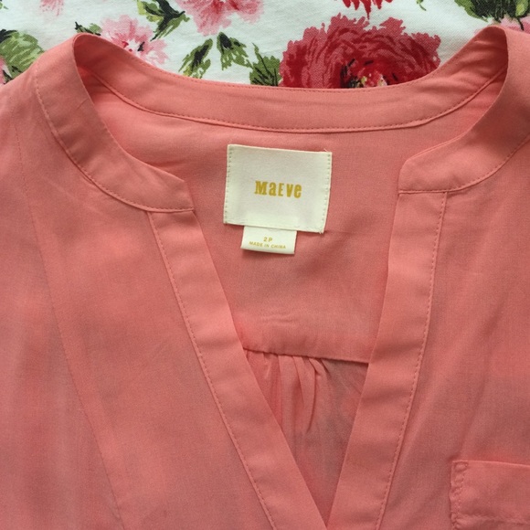 Anthropologie peach long sleeve - Picture 3 of 4