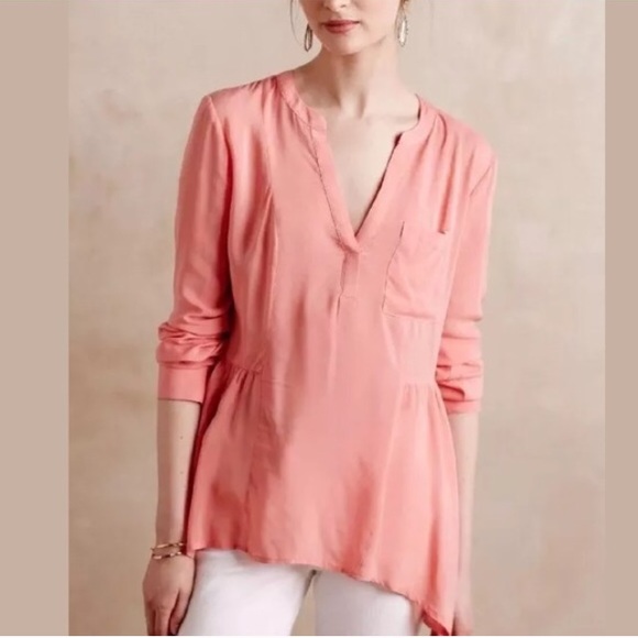 Anthropologie peach long sleeve - Picture 1 of 4