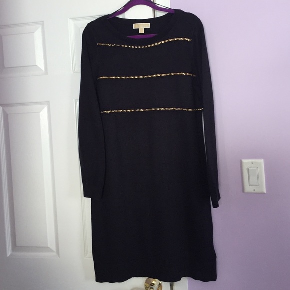 Brand new Michael Kors sweater dress w gold chain
