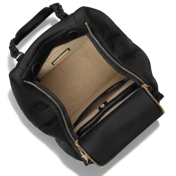 ❌SOLD❌ Tory Burch Half Moon Small Black Satchel - Picture 3 of 4