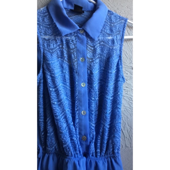 CLOSET CLOSING Blue High-Low Dress - Picture 3 of 4