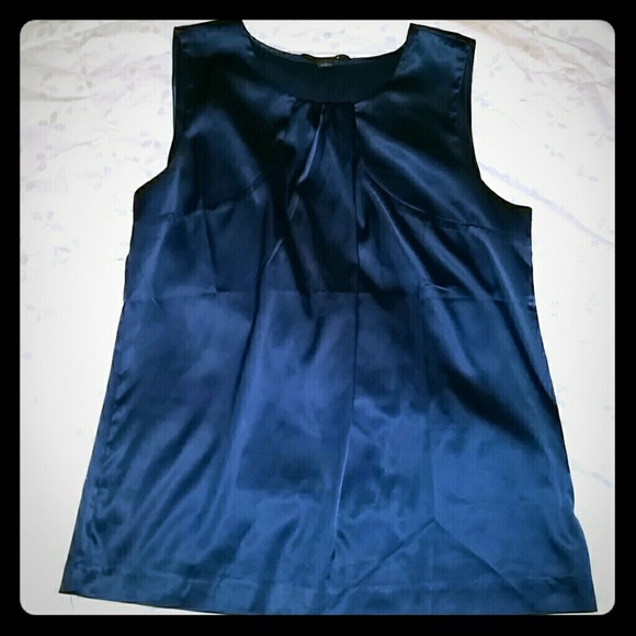 Silky Navy Blue BR blouse