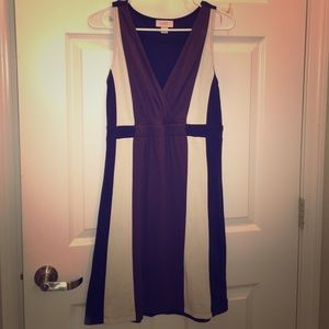 Ann Taylor Loft Brown and Ivory Cotton Dress