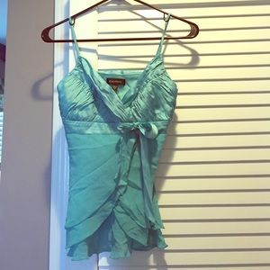 Bebe teal dressy tank XS