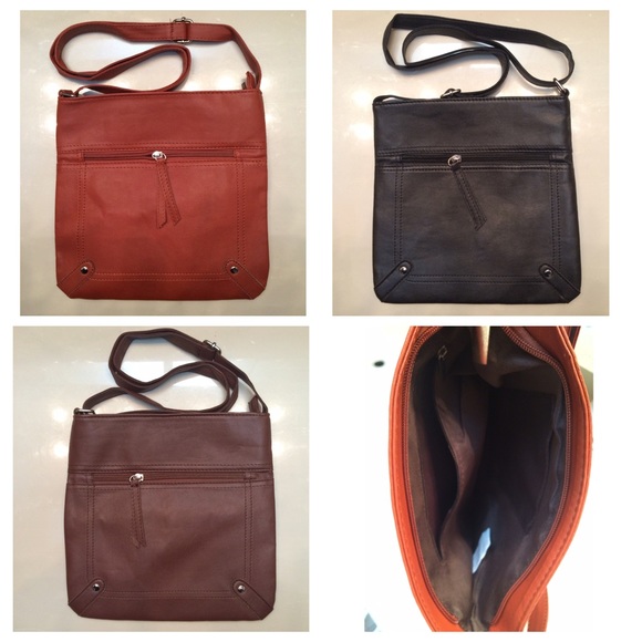 Vegan Leather Cross Body Messenger Bag👜 - Picture 2 of 4
