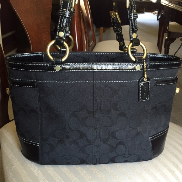 Coach Bags Authentic Black Signature Coach Purse Poshmark