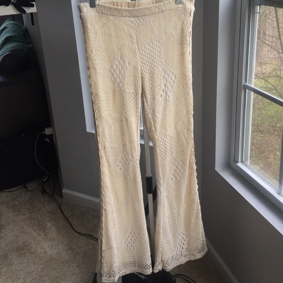 Crochet flare pants