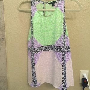 J. Crew bright patterned tank size 10