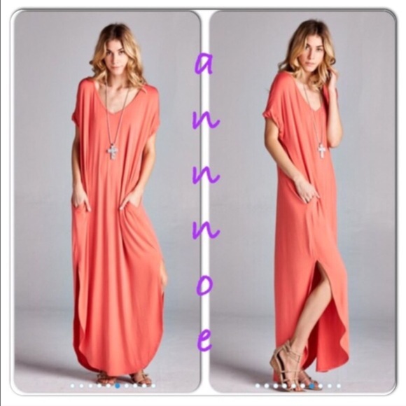 🆒CORAL BOHO MAXI..  BEST SELLER🆒 - Picture 3 of 3