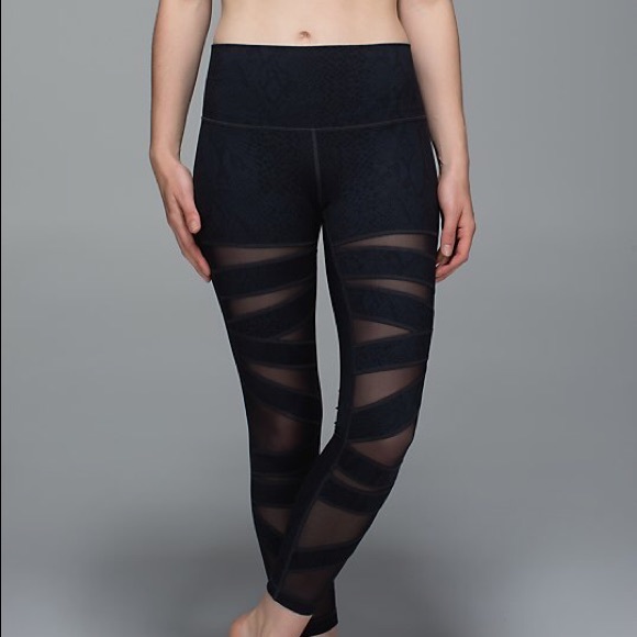 LULULEMON HIGH TIMES MESH PANT SNAKE SKIN