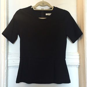Madewell Black Peplum Top