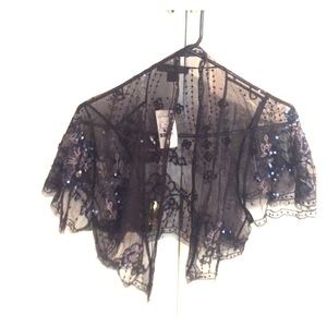 Express, Sheer rhinestones shrug for evening, M