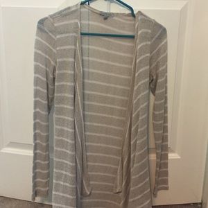 Tan and white cardigan