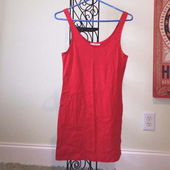Basic red tank dress