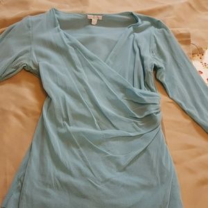 Mesh three quarter sleeve top