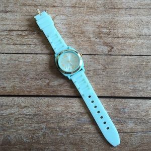 Anthropologie mint rubber watch