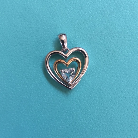 Authentic aquamarine heart pendant - Picture 1 of 2