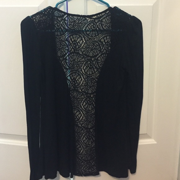 Black cardigan with lace - Picture 2 of 2