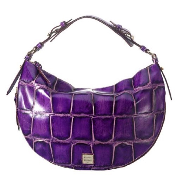 ISO Dooney &Bourke Croco Embossed Leather Luna Bag