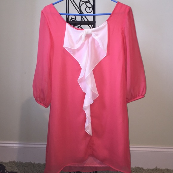 Bow back pink tunic
