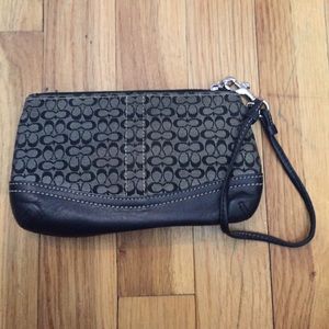 Black coach wristlet