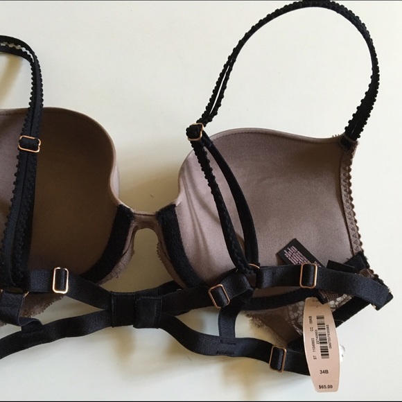 Dark nude lace and sexy back - black straps - Picture 3 of 4