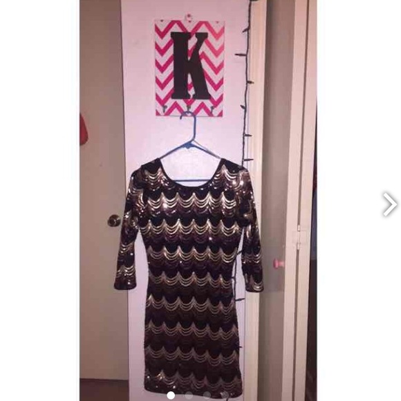 Black with gold dress
