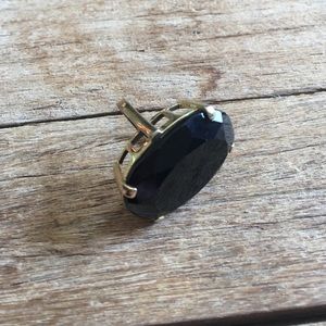 Large Banana Republic black jewel ring